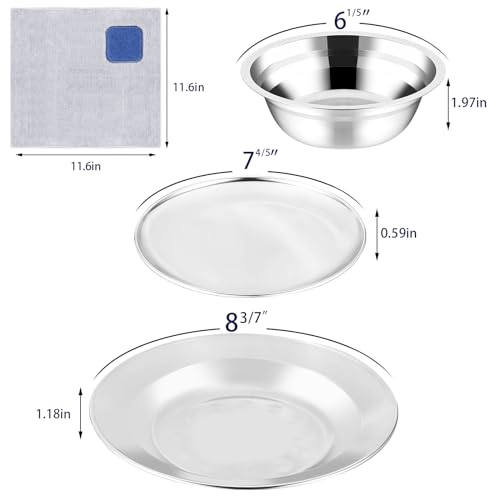 image for EWOVUV Camping Mess Kit - for Camping 1 to 2 Person boy Scout Camp Dis