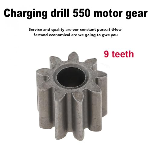 Engranaje de motor RS550 con piñón de 9 dientes Mod 1 para taladro inalámbrico 4