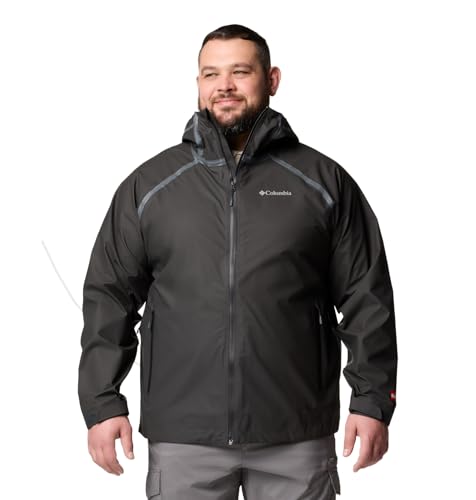 Columbia Mens Reign No Shine Jacket, Black, Large