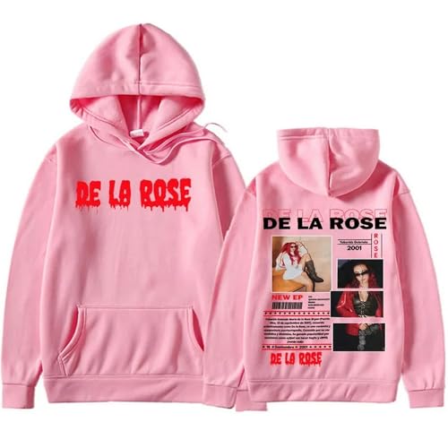 Genérico Sudadera con Capucha De Hip Hop para Hombre, Álbum De Singer of The Rose 2025, Estilo Harajuku, De Gran Tamaño, con Cremallera, Informal, De Forro Polar, Cómoda, Unisex (E XS)