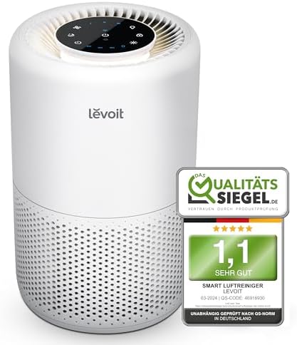 LEVOIT Luftreiniger HEPA Filter für Allergiker, Luftfilter gegen Schimmel Staub Pollen Tierhaare, CADR 170m³/h bis zu 35㎡ Raucherzimmer, Air Purifier Schlafmodus Nachtlicht Timer, App Steuerung