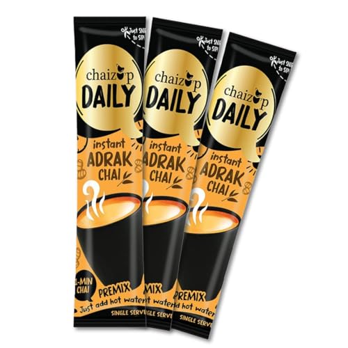 Image of Chaizup Daily 1 Min Instant Adrak Chai Premix - 30 Sachets | Adrak Flavours | 30 Servings | 420g