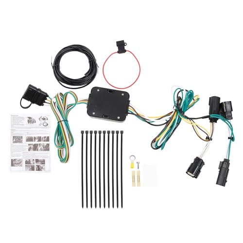 Dasbecan 56473 Trailer Wiring Harness Vehicle-Side Custom 4-Pin Compatible with Jeep Grand Cherokee L 2021-2024