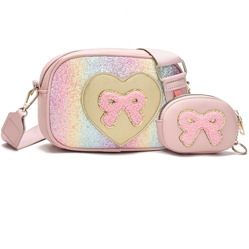 Image of I IHAYNER Birthday Gifts for Girl Kids Purse Little Girls Purse Crossbody Bag for Women Small Travel Shoulder Bags for Girls (Pink)