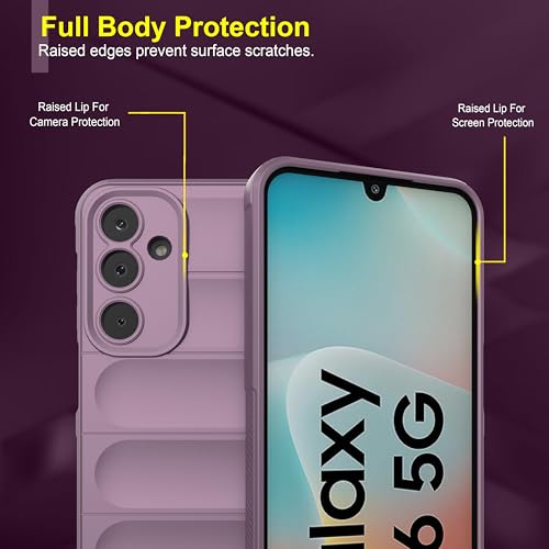 Image of amazon basics Back Case Cover for Samsung Galaxy M16 5G | Compatible for Samsung Galaxy M16 5G Back Case Cover | Liquid Silicon Magic with Camera Protection | Lavender