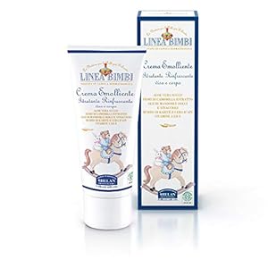 Helan, Linea Bimbi Bio, Crema Hidratante Bebé y Niño Emoliente, Crema Hidratante Corporal Enriquecida con Ãloe Vera y Vitamina E – Crema Hidratante Corporal para Pieles Delicadas y Sensibles – 100 ml