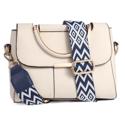 Gyxcelc sangle sac bandouliere 3,8cm laniere sac bandouliere Blanc Bleu – vue 6