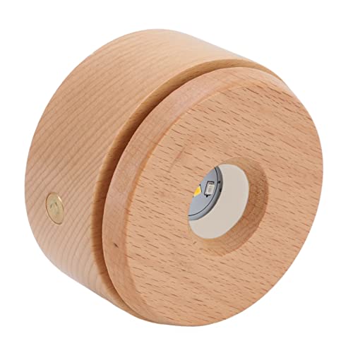 Base de arte 3D en madera con soporte giratorio y USB 5