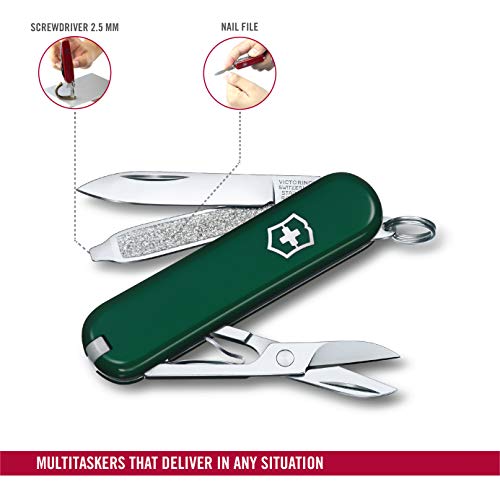 Canivete Victorinox Classic SD, Verde, 7 funções