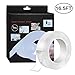 16.5 FT NanoTape,Traceless Washable Adhesive Tape,Traceless Transparent Gel Mat Tape Double Sided Adhesive Grip Tape for Fixing Carpet for Home Wall Room Office Decor Phones Pictures Household
