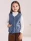 Happy Cherry Fleeceweste Jungen Mädchen Winterweste Flauschig Kinder Casual Ärmellose Warmen Fleecefutter Weste Einfarbig Dunkelblau 110/3-4 Jahre