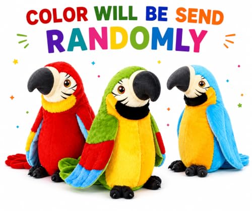 Image of MAJIK Soft Talking Parrot Toy for Kids Repeat What You Say Funny Interactive, Dancing and Mimicry Bird Plush Toy for Boys and Girls (Talking Parrot)