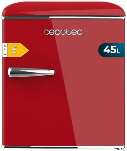 COMFEE' RCD93RE2RT(E) Frigorifero piccolo 93 L, Design retrò, Mini frigo mona porta, Temperatura regolabile, Silenzioso, Adatto a casa, ufficio e hotel, Rosso