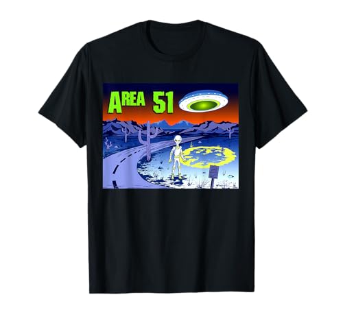 Teebaranic Area 51 OVNI Sunset Visitation With Alien Camiseta