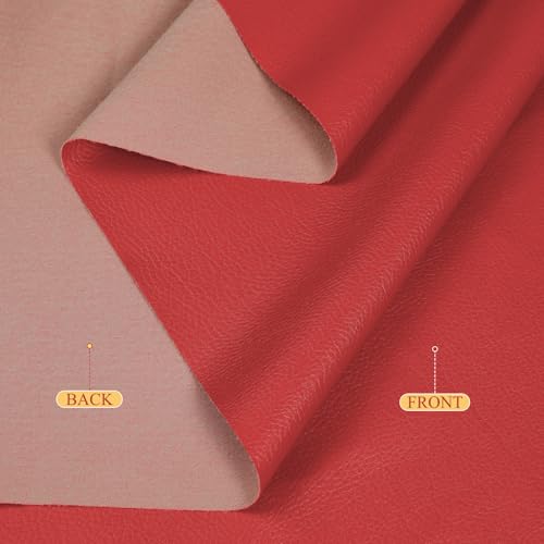 Similicuir imperméable rouge grand format pour projets de luxe