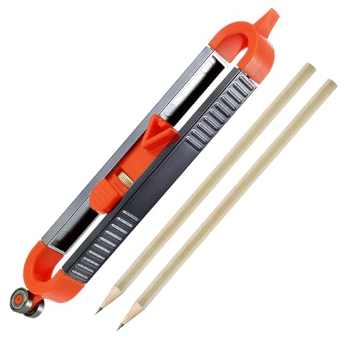 Jauge de Contour Règle avec Serrure, Jauge de Duplication de Contour pour copier avec précision la forme irrégulière, Règle de Traçage de Profil avec Crayon pour Travail du Bois