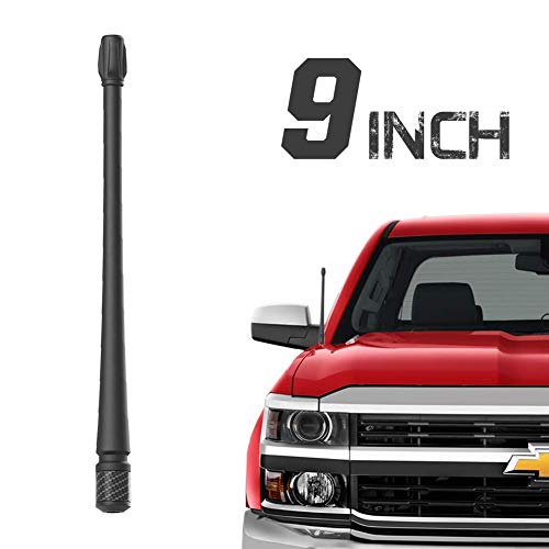 Rydonair Antenna Compatible with Chevy Silverado & GMC Sierra/Denali, 9 inches Flexible Rubber