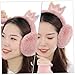 Baluue Winter Ear Warmer Earmuffs with Adorable Crown Design Thick Faux Rabbit Fur for Outdoor Cold Weather Soft and Comfortable Ear Protectors for Boys Fashionable Winter Random Color