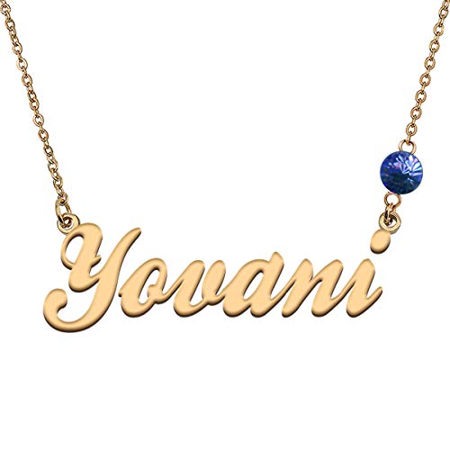 HUAN XUN Custom Choker Birthstone Yovani Name Necklace Best