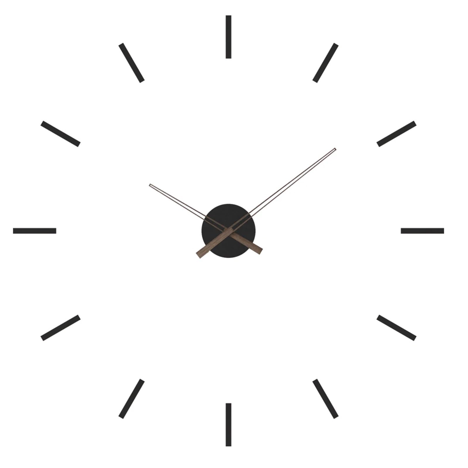 VFDVSWZSA Stylish wall clock, 3D DIY Wall Stickers Watches Hone Decoration Brief Quiet Clock(Black)