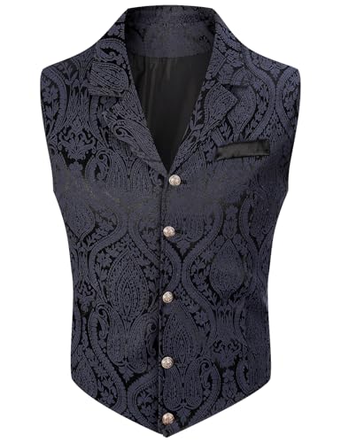 Gilet Paisley pour Homme Costume Parfait pour un Look Steampunk et Reconstitution Historique