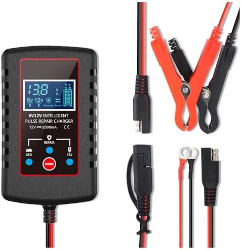 Trickle Charger for Car Battery 12V/6V,Smart Automatic Motorcycle...