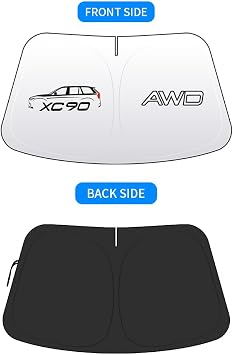 Custom Fit Windshield Sun Shade for Volvo XC90 2020-2025 | Foldable UV Protection Sunshade | Heat Shield Auto Window Cover Blocks Sun & Keeps Car Cool (XC90)