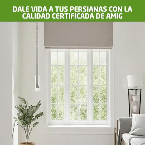 Miniatura 6 de Amig - Cinta Para Recogedor De Persianas Enrollables - Medidas 20 Mm X 6 M - Resistente A Rayos Uv Y Abrasión - Color Pintas Negras - Cuerda De Repuesto Para Carrete