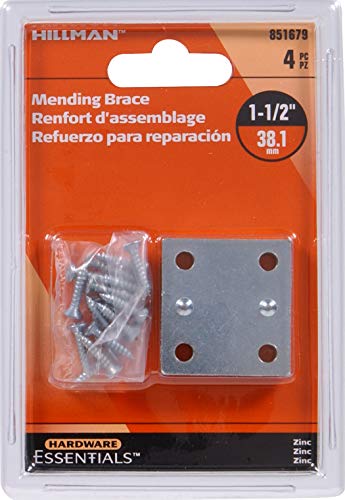 Hardware Essentials 851679 Mending Brace Zinc 1-1/2" x