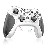 Switch コントローラー 2025アップグレード Switch2 コントローラー Sungale スイッチ プロコン 自動連射/連射ホールド 背面ボタン付き マクロ機能 Bluetooth5.0接続 6軸ジャイロセンサー 10時間連続使用 連射コン Switch1/2/PC/iOS13.0+/Android対応 日本語取扱説明書付き (ホワイト＋グレー)