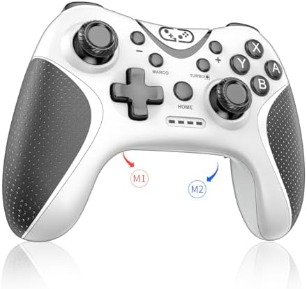 （04:00時点） Switch コントローラー 2025アップグレード Switch2 コントローラー Sungale スイッチ プロコン 自動連射/連射ホールド 背面ボタン付き マクロ機能 Bluetooth5.0接続 6軸ジャイロセンサー 10時間連続使用 連射コン Switch1/2/PC/iOS13.0+/Android対応 日本語取扱説明書付き (ホワイト＋グレー)