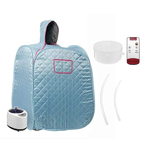 NO LOGO HMLSM 3 Layers Household Sauna Steaming Room for Single 9 Levels Adjustable Collapsible Perspire Sauna Room