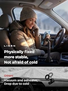 LISEN Cup Holder Phone Holder [No Shaking] Phone Holder for Car, 360° Adjustable iPhone Holder Car Accessories for Women Truck Jeep Golf for iPhone 17 Pro Max 16 15 14 Samsung S25 All 4-7'' Phone