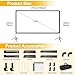 Outdoor Projector Screen with Stand, 120 inch Portable Projector Screen Stand with Elastic Rope Bar, Indoor 16:9 4K HD Wrinkle-Free Front Rear Projection Screen with Carry Bag for Movie Night Camping