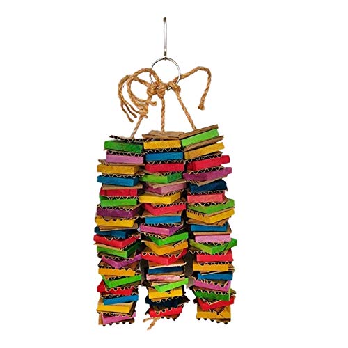 Lodokdre Parrot Toys for Cardboard Big Bird Toys African Parrot Toys Natural Wooden Bird Cage Chewing Toy