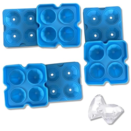 Molde de silicón para cubos de hielo diamante jumbo 3 unidades miniatura 1