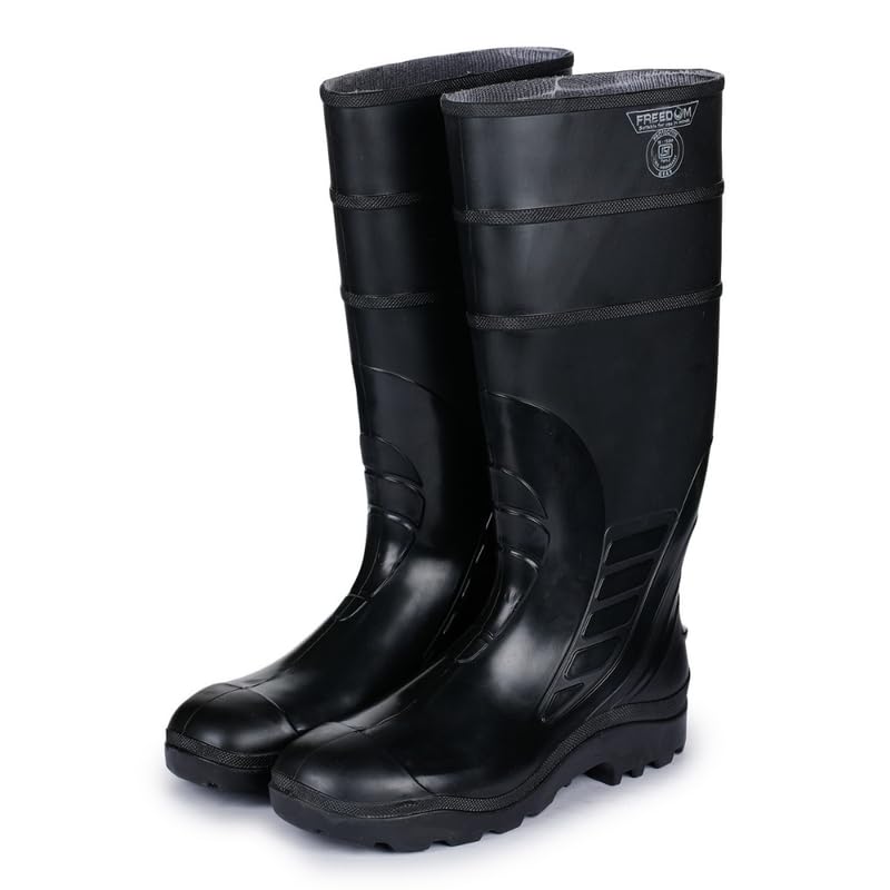 FREEDOM BY LIBERTY Flexisafe Isi Marked Steel Toe PVC Gumboots | is 5852 Certified Safety Shoes for Industrial, Agricultur...