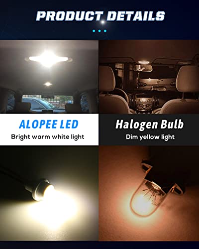 Alopee 921 Led Warm White 3500K 912 Led 2Smd Cob Chips T 10 Led Light Bulbs 194 168 W5W 2825 158 501 Led Bulb For Car Interior Dome Map Door Light License Plate Light Rv Light Dc 12V Pack Of 10 #TOP4