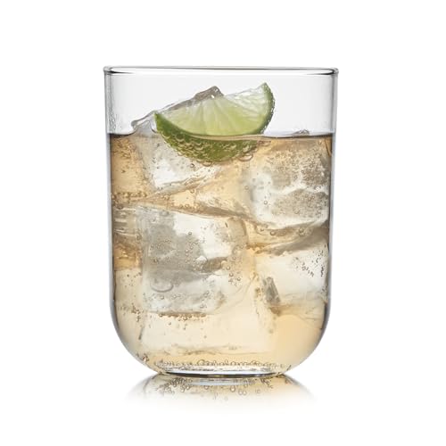 Image of Libbey Polaris Rocks Glasses Set, Sophisticated Glassware Drinking Glasses Set of 8, Dishwasher Safe Glasses for Birthdays, Weddings, Anniversaries