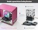 ElectroCookie Raspberry Pi 5 Case, Aluminum Mini Tower Case with Cooling Fan and Color Changing Ambient Light (Pink)