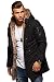 Produktbild behype. Herren Winter-Parka Winter-Jacke mit Kunstfell & Kapuze Biker 55-1790 Schwarz L