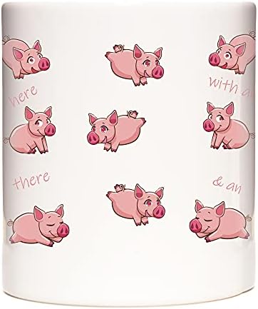 Pig Mug.Oink Oink Here, Piggy Picture on 11oz Coffee Mug / Tea Cup. Gift for Pig Keepers and Farmers