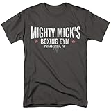 Popfunk Rocky Mighty Micks Boxing Gym Unisex Adult T-Shirt - Large - Charcoal