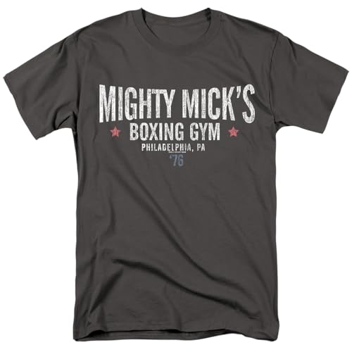 Popfunk Rocky Mighty Micks Boxing Gym Unisex Adult T-Shirt - Large - Charcoal