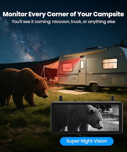 AUTO-VOX Wireless Reversing Camera Kit: HD 1080P 7.2" Reverse Camera with DVR System, Stable Signal, IR Night Vision, 3-Channels Wide Angle Rear View Camera for Motorhome/Caravan/Trailer/Fifth Wheels - Image 2