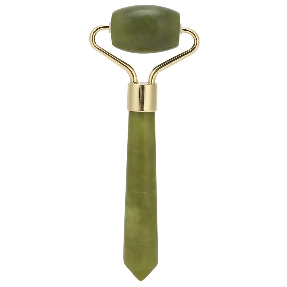 Yinhing Jade Facial Slimming Roller Massage Tool Anti Wrinkle Anti Aging Beauty Skin Care for Women Men Face Neck Chin Cheeks Eyes Forehead Nose Lips 100% Brand New 10.5cm Length