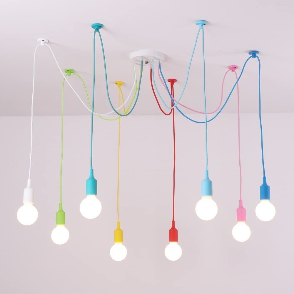 Luces de araña DIY Lámpara de techo colgante de Kit de iluminación Accesorios Estilo Vintage Industrial Moderno para cocina Casa de Campo Sala de estar (CADA Una co