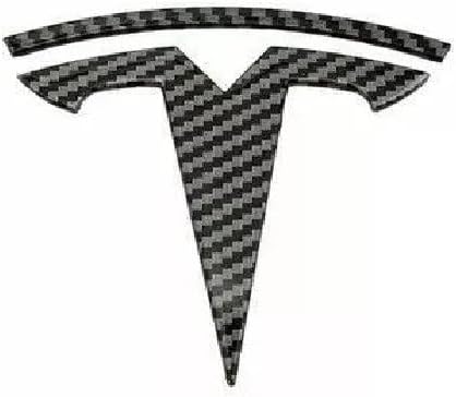 Model 3 / Y Badge Emblem - Front Hood Frunk Replacement Logo for Tesla Model 3 and Y -3D, ABS Emblem Matte Black