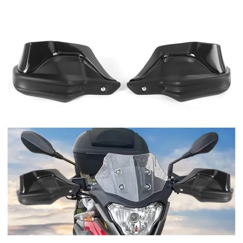 Protège-mains moto guidon déflecteur de vent noir robuste - 3