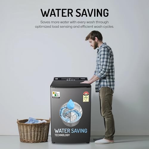 Image of VW V8 TurboWash 8 Kg 5 Star Fully-Automatic Top Loading Washing Machine (Grey)